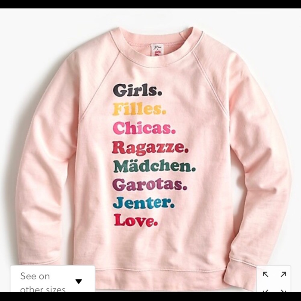 J.Crew "Girls" sweatshirt in XS